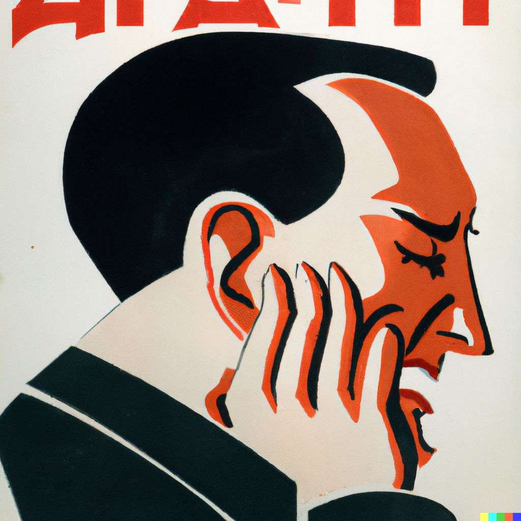 a representation of anxiety, Soviet poster